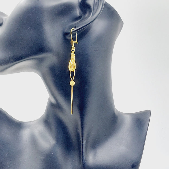 21K حلق فانسي اكسترا-مجوهرات الشيخ سعيد-Saeed Jewelry 