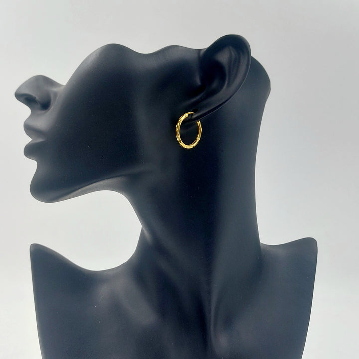 21K حلق ذبلة-مجوهرات الشيخ سعيد-Saeed Jewelry 