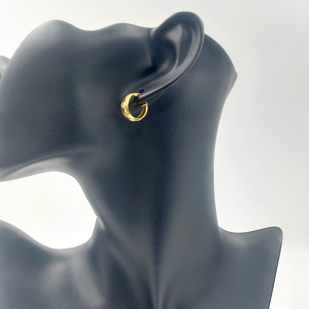 21K حلق ذبلة-مجوهرات الشيخ سعيد-Saeed Jewelry 