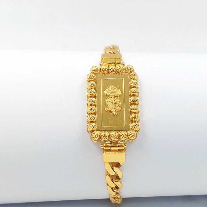 21K اسوارة اونصه طابات-مجوهرات الشيخ سعيد-Saeed Jewelry 