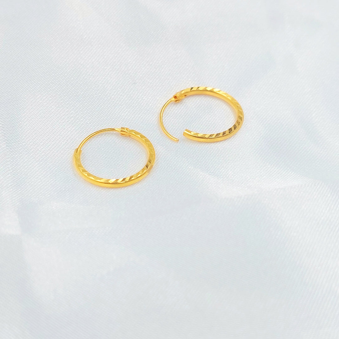 21K حلق ذبلة-مجوهرات الشيخ سعيد-Saeed Jewelry 