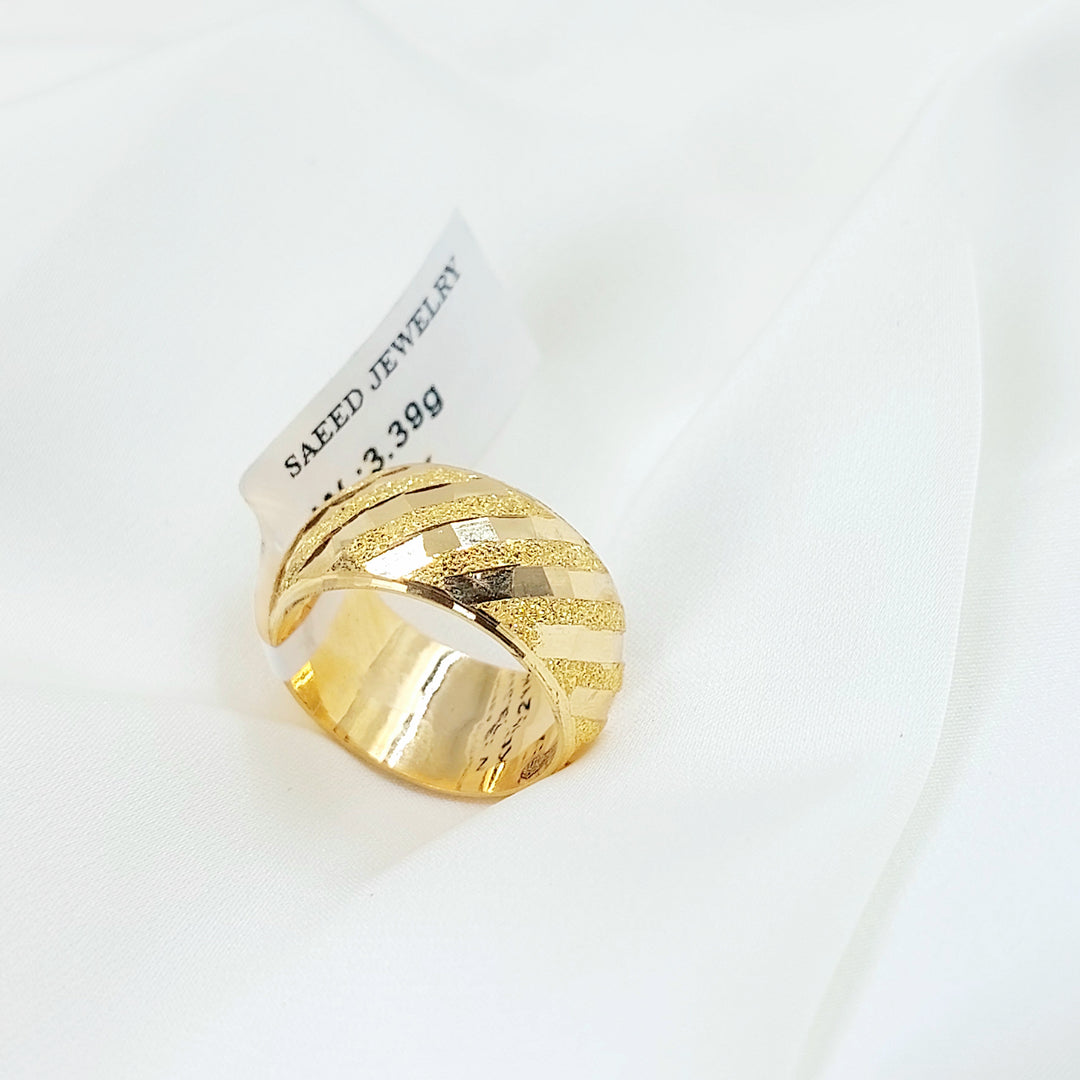21K ذبلة رشة السكر عريض-مجوهرات الشيخ سعيد-Saeed Jewelry 
