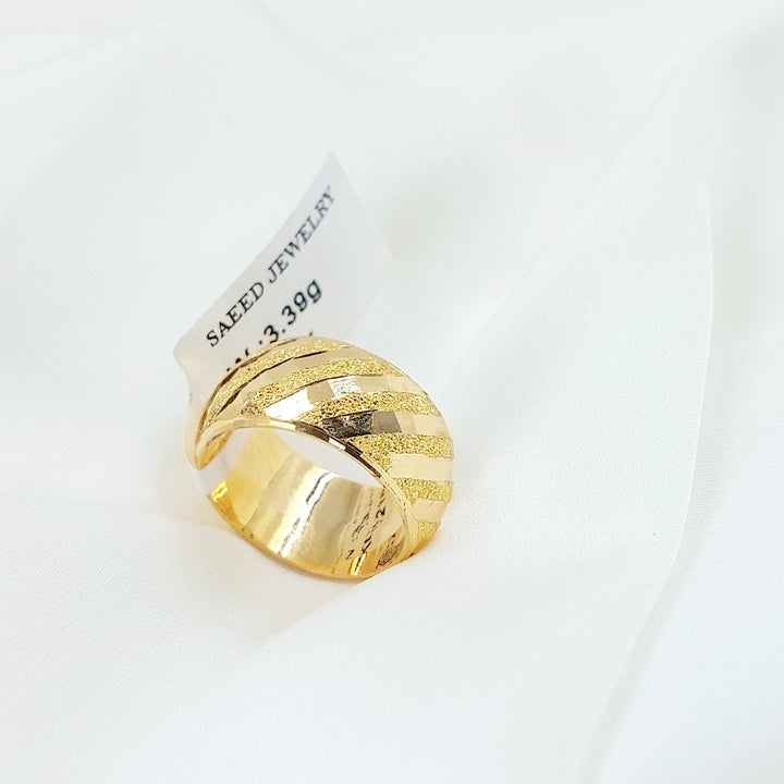 21K ذبلة رشة السكر عريض-مجوهرات الشيخ سعيد-Saeed Jewelry 