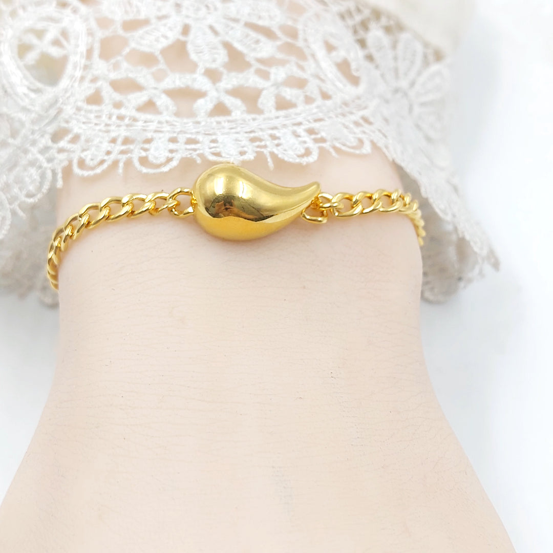 21K اسوارة لوزة-مجوهرات الشيخ سعيد-Saeed Jewelry 