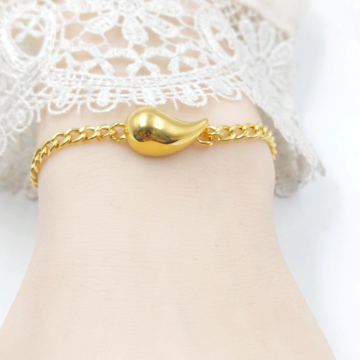 21K اسوارة لوزة-مجوهرات الشيخ سعيد-Saeed Jewelry 