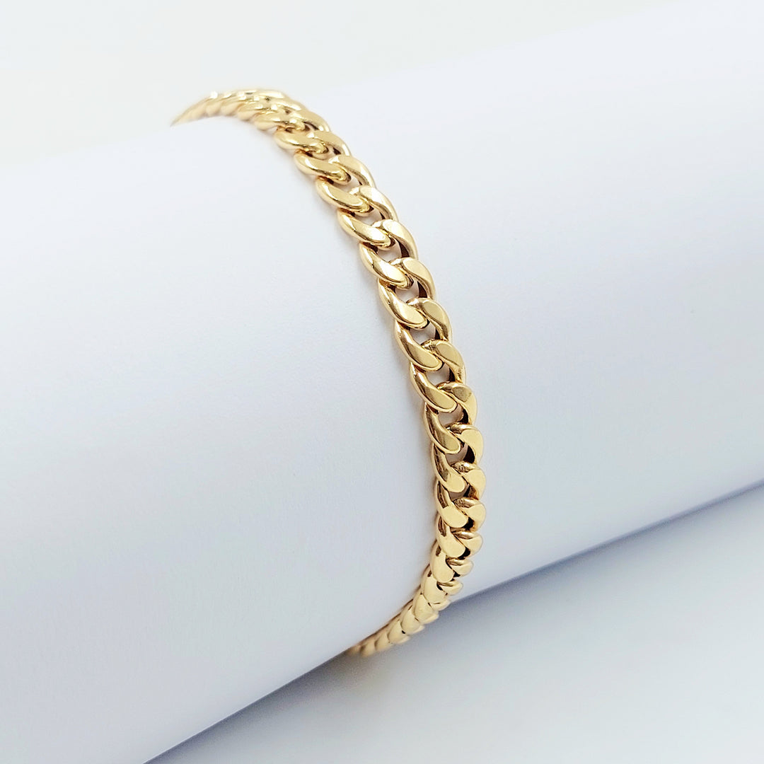 18K اسوارة جنزير مبسط-مجوهرات الشيخ سعيد-Saeed Jewelry 