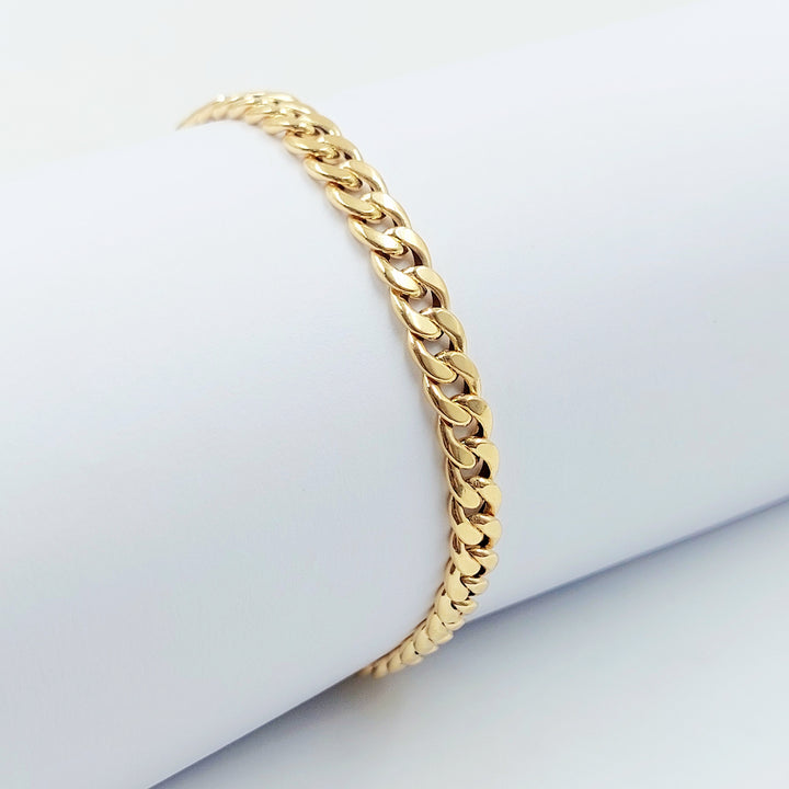 18K اسوارة جنزير مبسط-مجوهرات الشيخ سعيد-Saeed Jewelry 