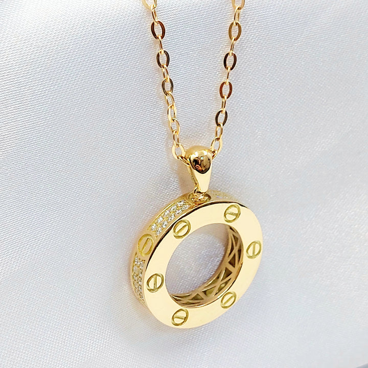 18K عقد فيجارو مرصع-مجوهرات الشيخ سعيد-Saeed Jewelry 