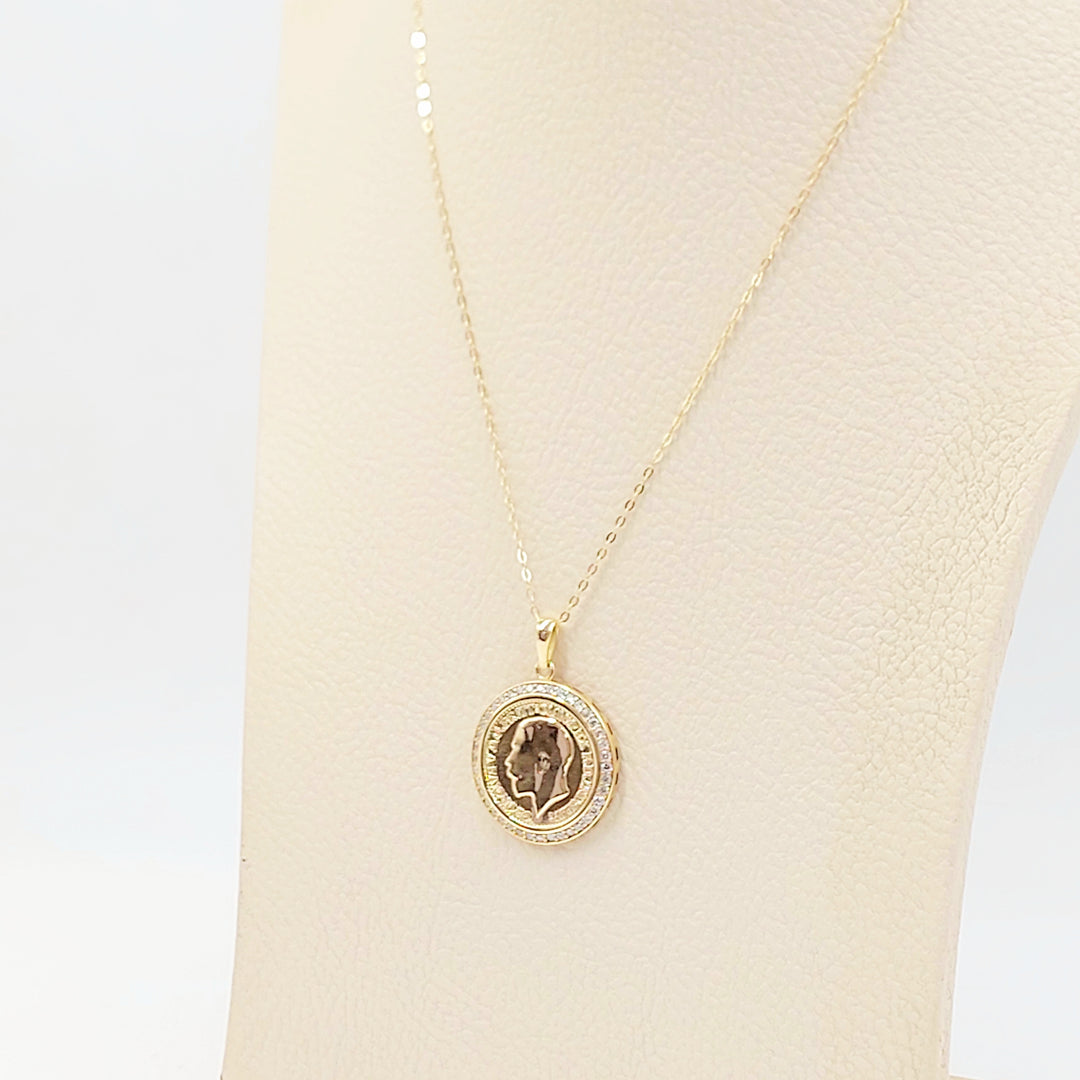 18K عقد انجليزي مرصع-مجوهرات الشيخ سعيد-Saeed Jewelry 