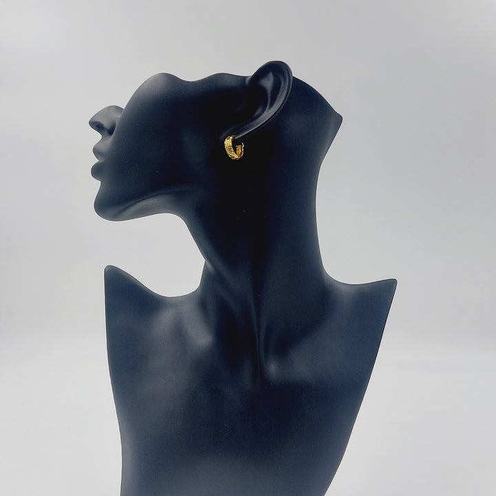 21K حلق ذبلة-مجوهرات الشيخ سعيد-Saeed Jewelry 