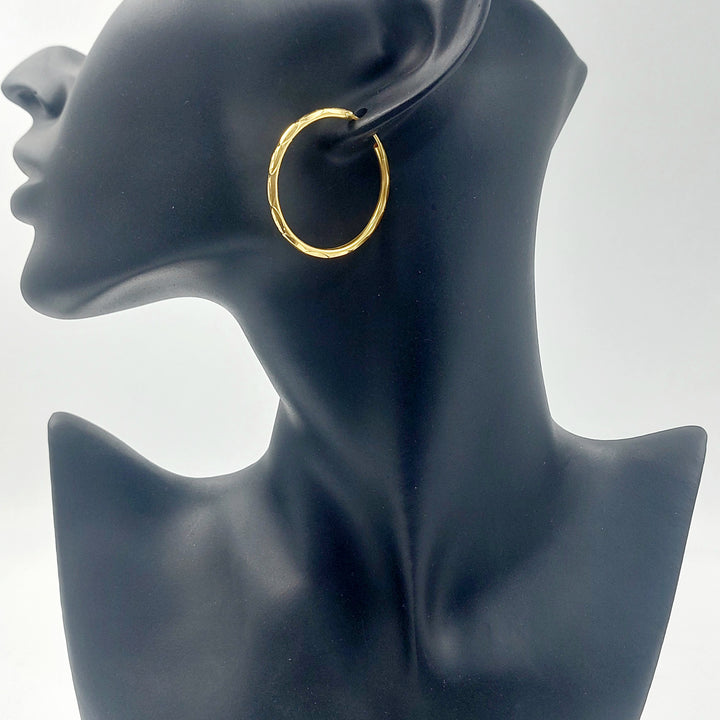 21K حلق ذبلة-مجوهرات الشيخ سعيد-Saeed Jewelry 