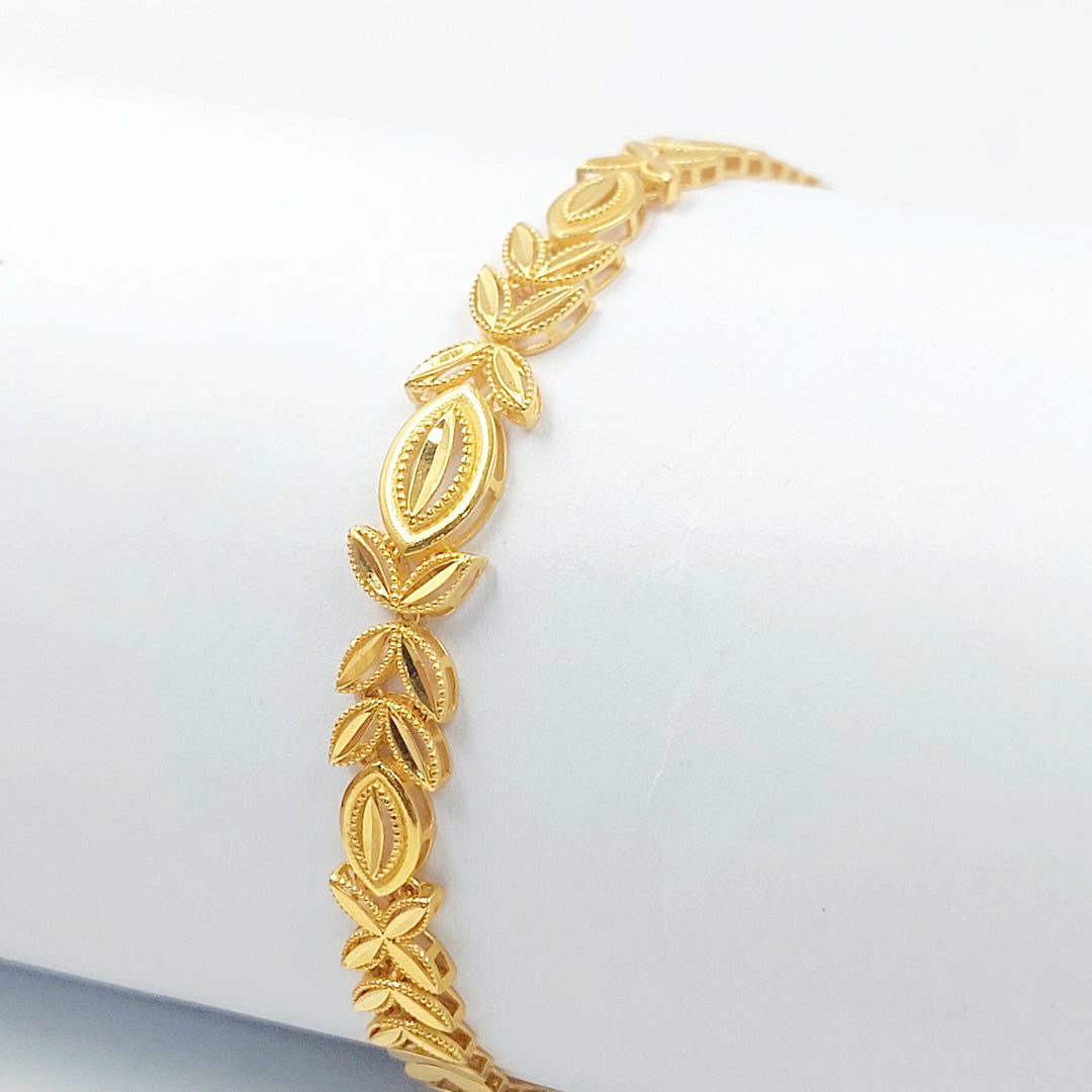 21K اسوارة ورق الشجر-مجوهرات الشيخ سعيد-Saeed Jewelry 