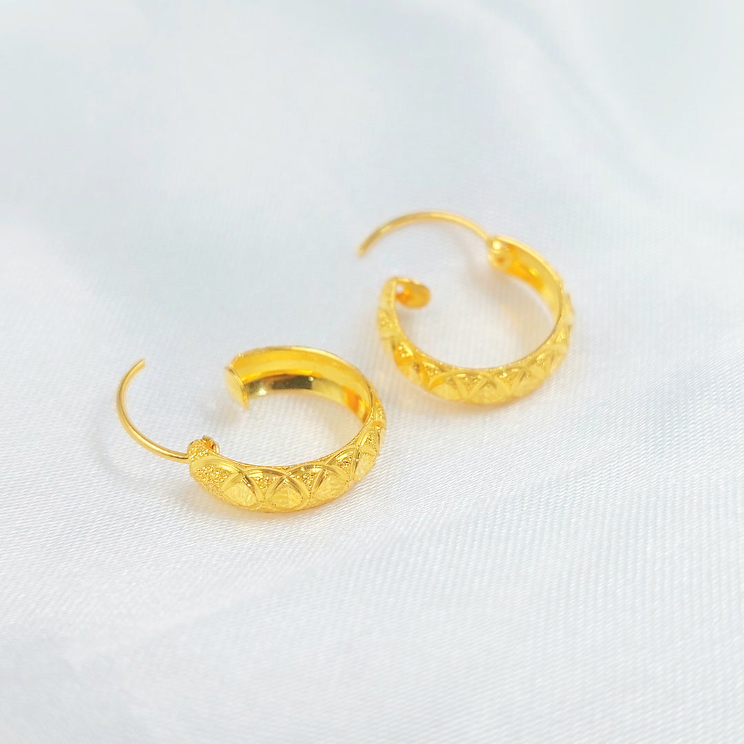 21K حلق ذبلة-مجوهرات الشيخ سعيد-Saeed Jewelry 