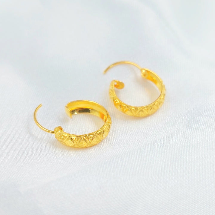 21K حلق ذبلة-مجوهرات الشيخ سعيد-Saeed Jewelry 