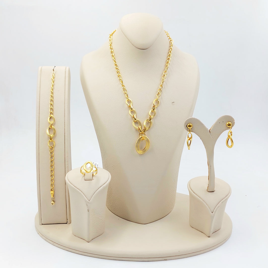 21K طقم جنزير-مجوهرات الشيخ سعيد-Saeed Jewelry 