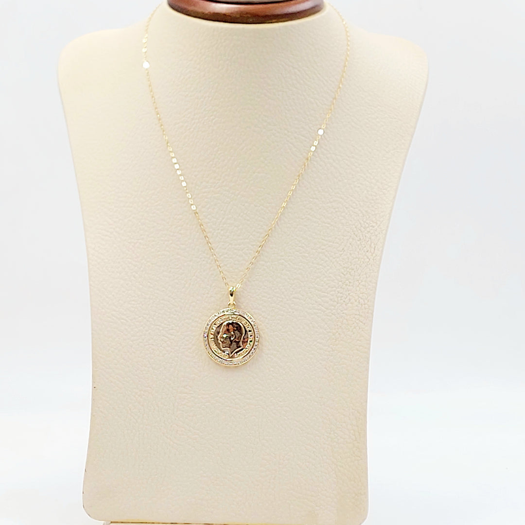 18K عقد انجليزي مرصع-مجوهرات الشيخ سعيد-Saeed Jewelry 