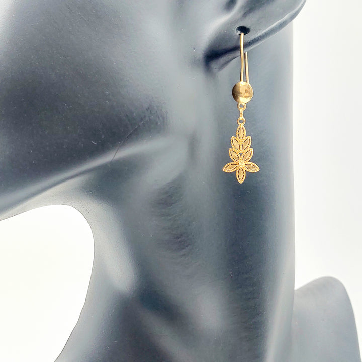 21K حلق شمس-مجوهرات الشيخ سعيد-Saeed Jewelry 