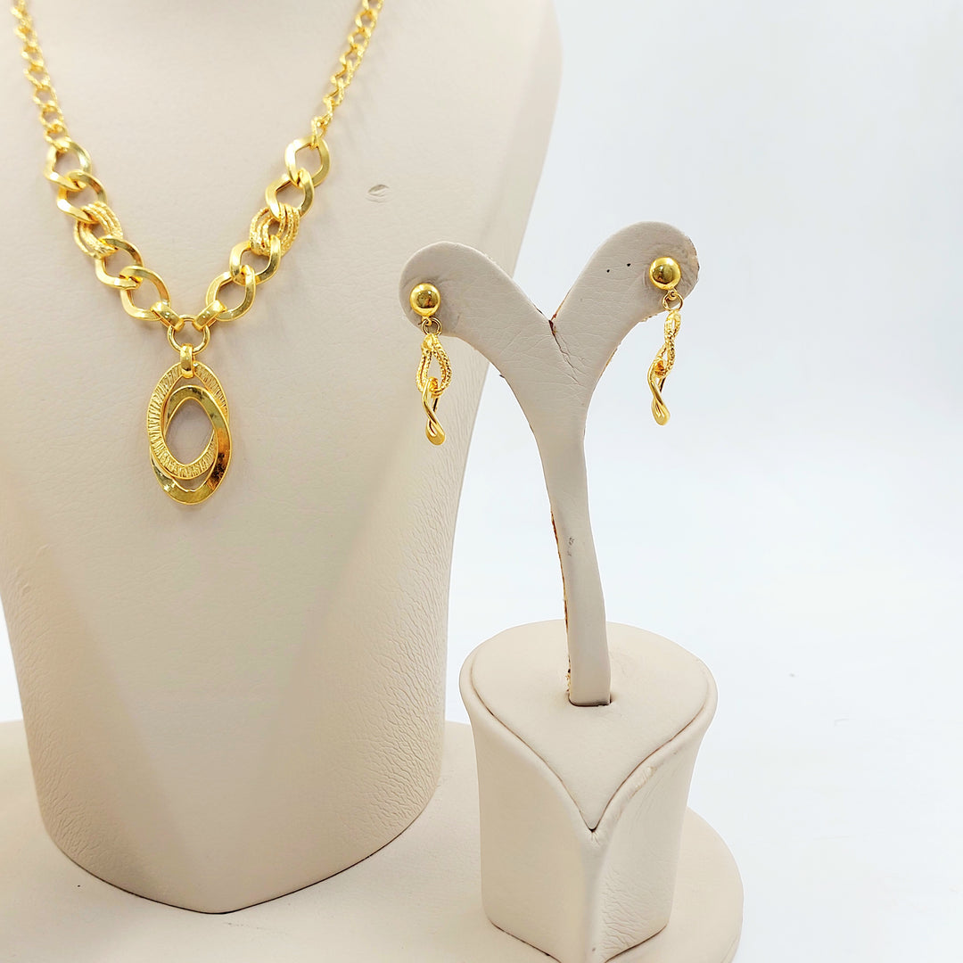 21K طقم جنزير-مجوهرات الشيخ سعيد-Saeed Jewelry 