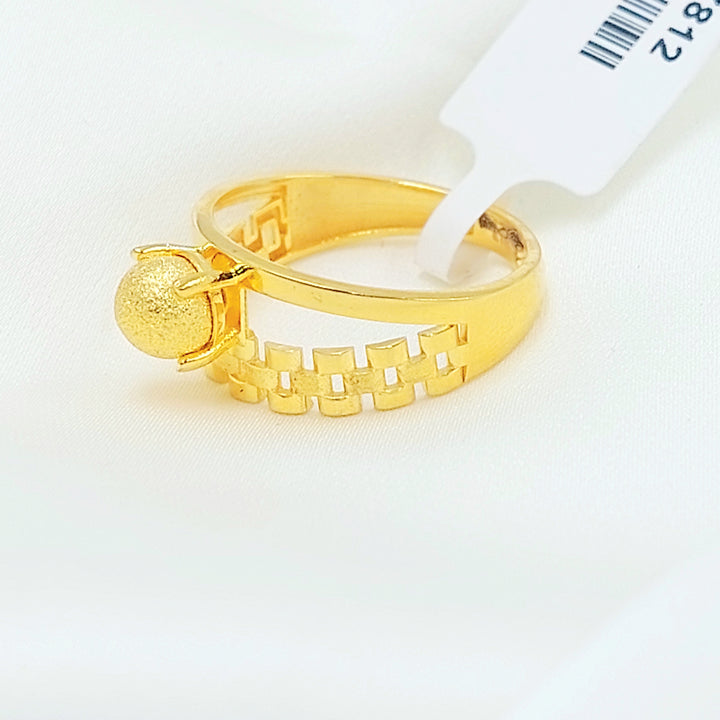 21K خاتم طابات اكسترا-مجوهرات الشيخ سعيد-Saeed Jewelry 