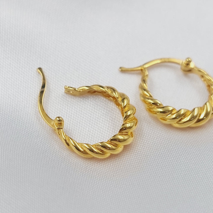 21K حلق ذبلة اكسترا-مجوهرات الشيخ سعيد-Saeed Jewelry 