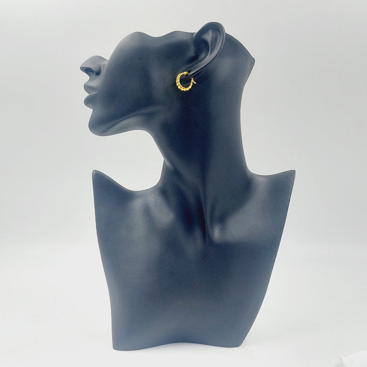 21K حلق ذبلة اكسترا-مجوهرات الشيخ سعيد-Saeed Jewelry 