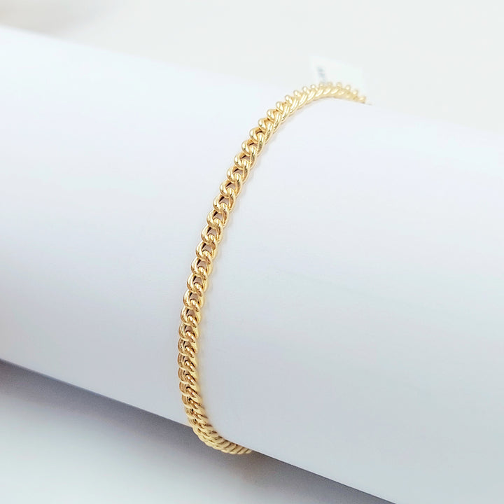 18K اسوارة جنزير مبسط-مجوهرات الشيخ سعيد-Saeed Jewelry 