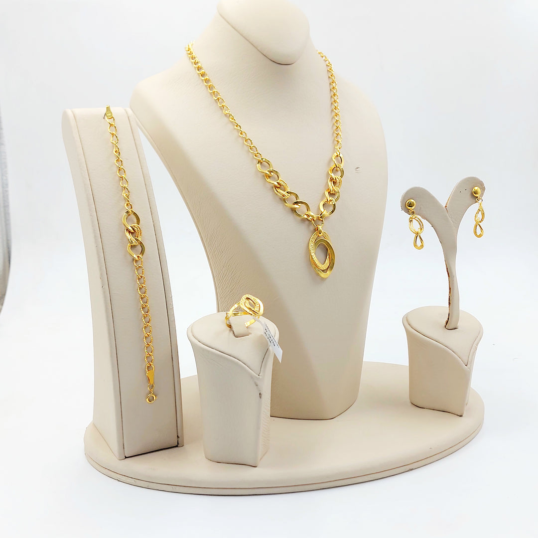 21K طقم جنزير-مجوهرات الشيخ سعيد-Saeed Jewelry 