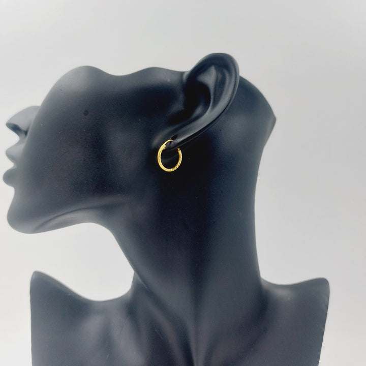 21K حلق ذبلة-مجوهرات الشيخ سعيد-Saeed Jewelry 