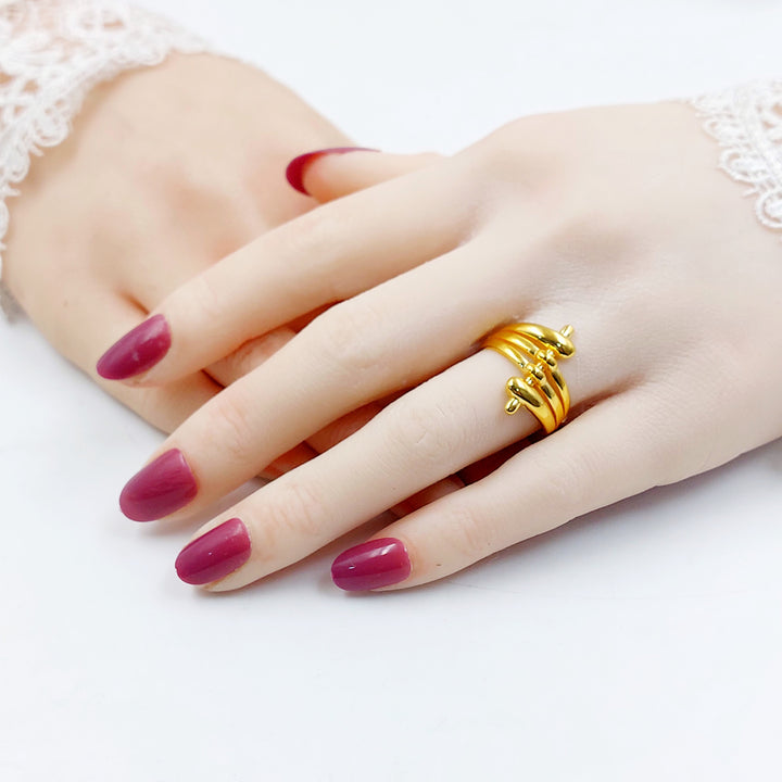 21K خاتم اكسترا-مجوهرات الشيخ سعيد-Saeed Jewelry 