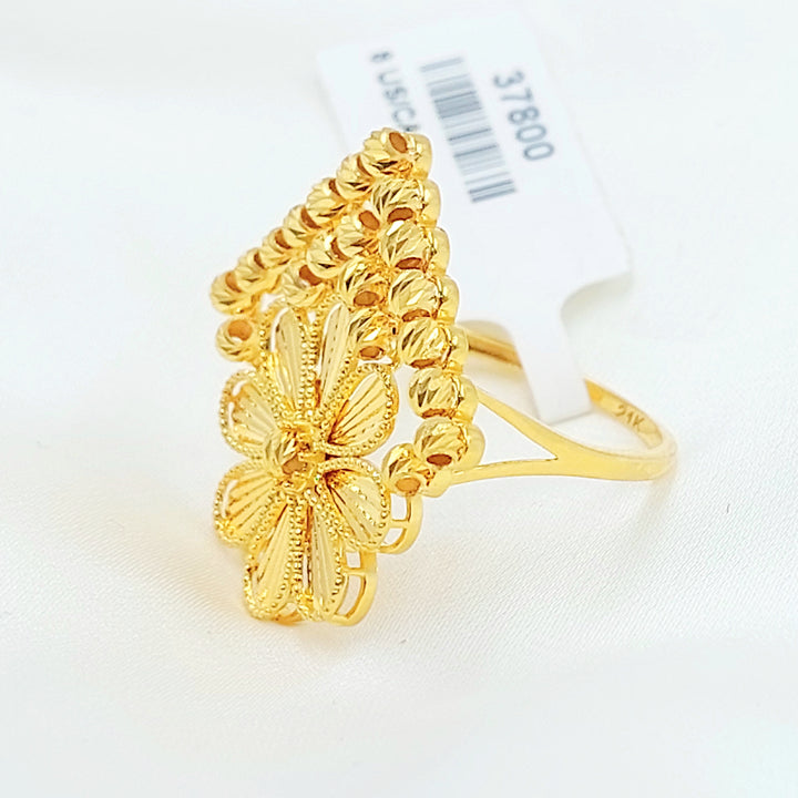 21K خاتم وردة اكسترا-مجوهرات الشيخ سعيد-Saeed Jewelry 