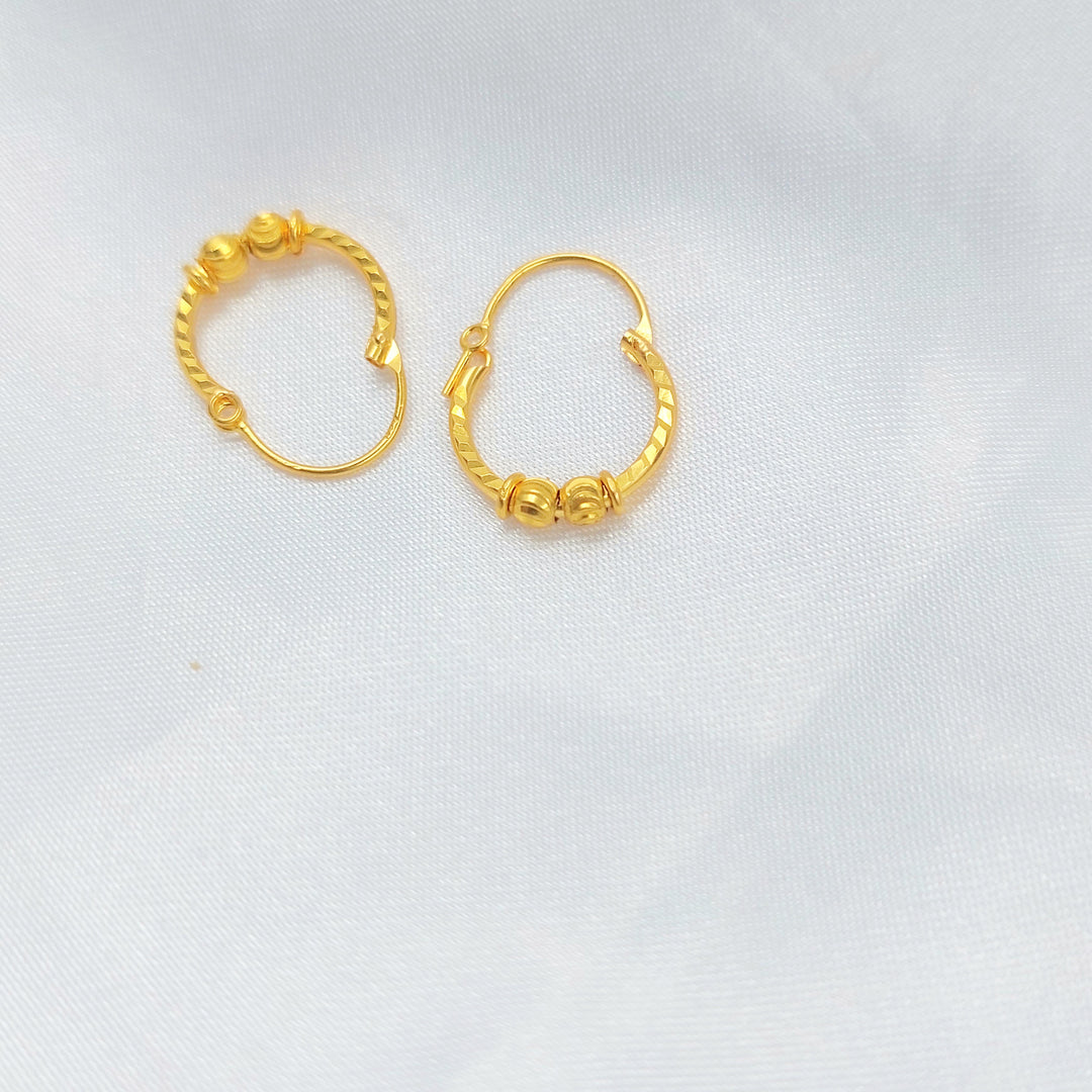 21K حلق ذبلة-مجوهرات الشيخ سعيد-Saeed Jewelry 