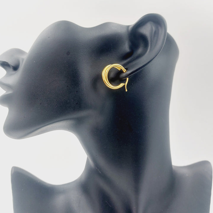 21K حلق ذبلة اكسترا-مجوهرات الشيخ سعيد-Saeed Jewelry 