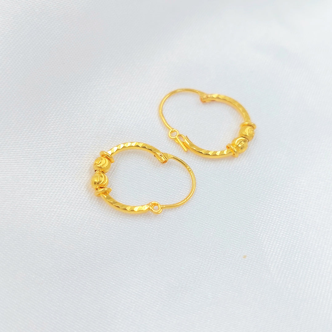 21K حلق ذبلة-مجوهرات الشيخ سعيد-Saeed Jewelry 