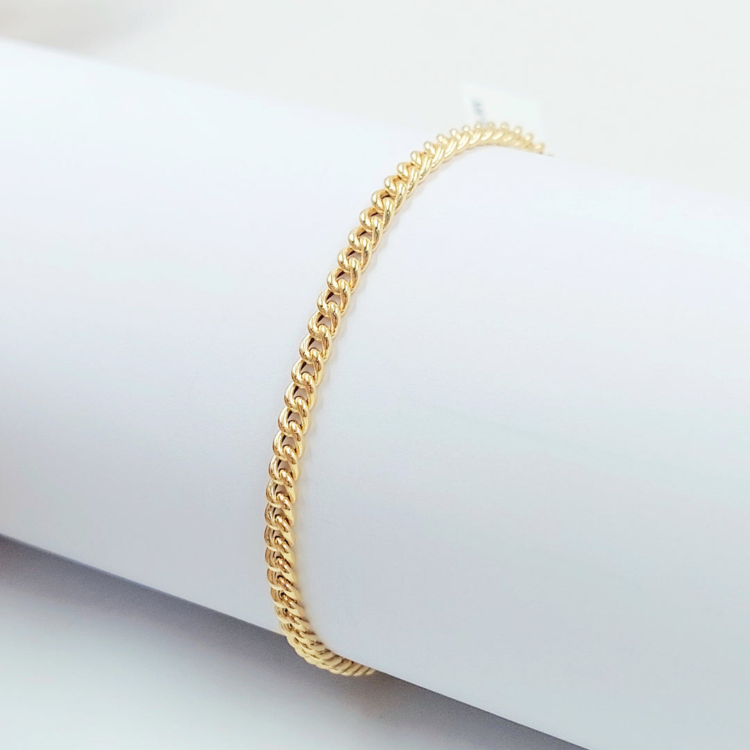 18K اسوارة جنزير مبسط-مجوهرات الشيخ سعيد-Saeed Jewelry 
