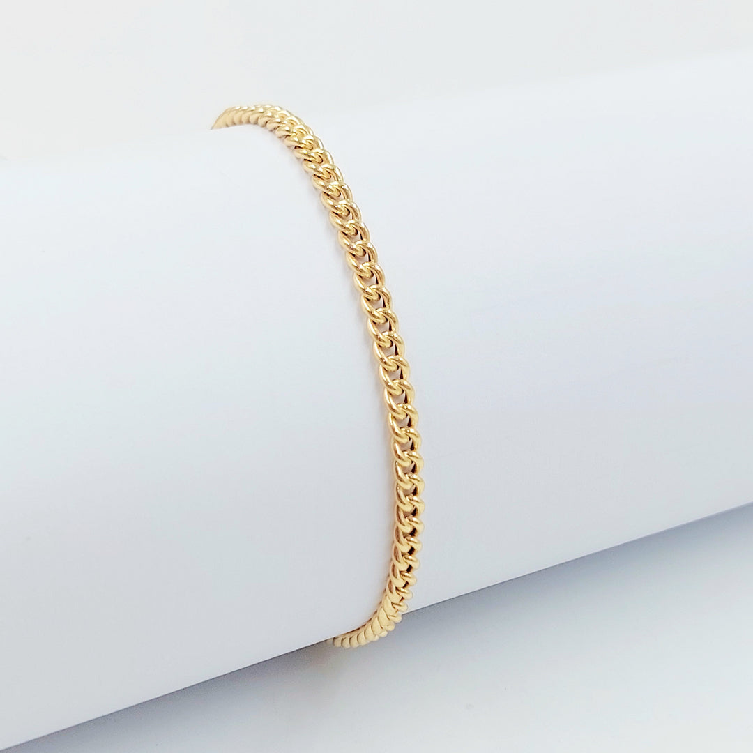 18K اسوارة جنزير مبسط-مجوهرات الشيخ سعيد-Saeed Jewelry 