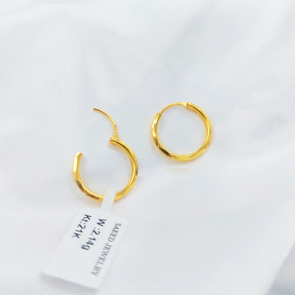 21K حلق ذبلة-مجوهرات الشيخ سعيد-Saeed Jewelry 