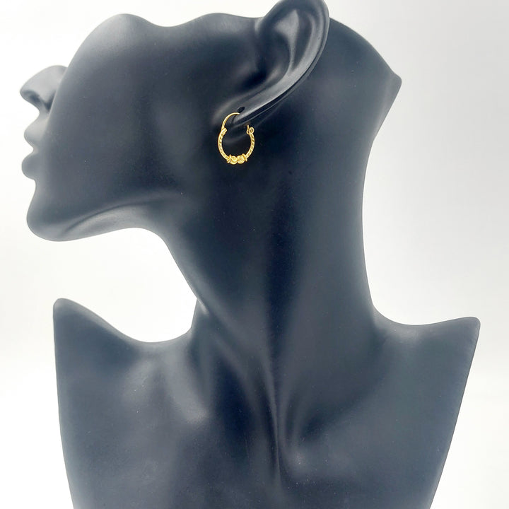 21K حلق ذبلة-مجوهرات الشيخ سعيد-Saeed Jewelry 