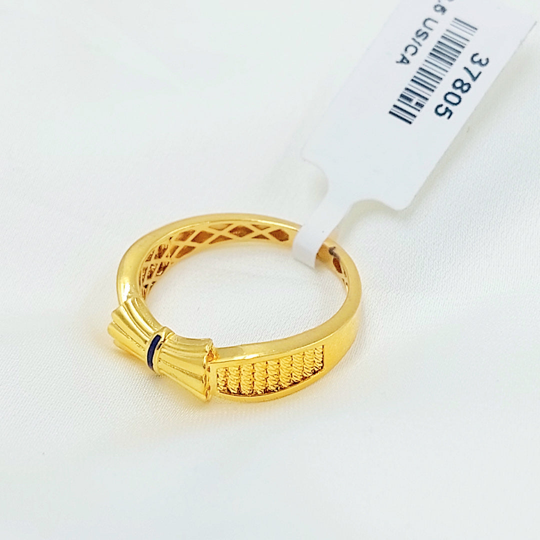 21K خاتم شكلة اكسترا-مجوهرات الشيخ سعيد-Saeed Jewelry 