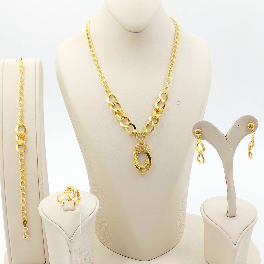 21K طقم جنزير-مجوهرات الشيخ سعيد-Saeed Jewelry 