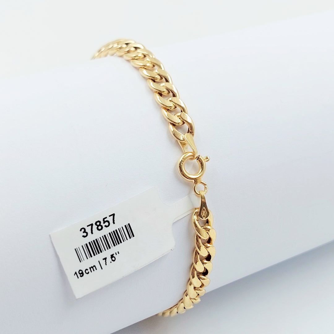 18K اسوارة جنزير مبسط-مجوهرات الشيخ سعيد-Saeed Jewelry 