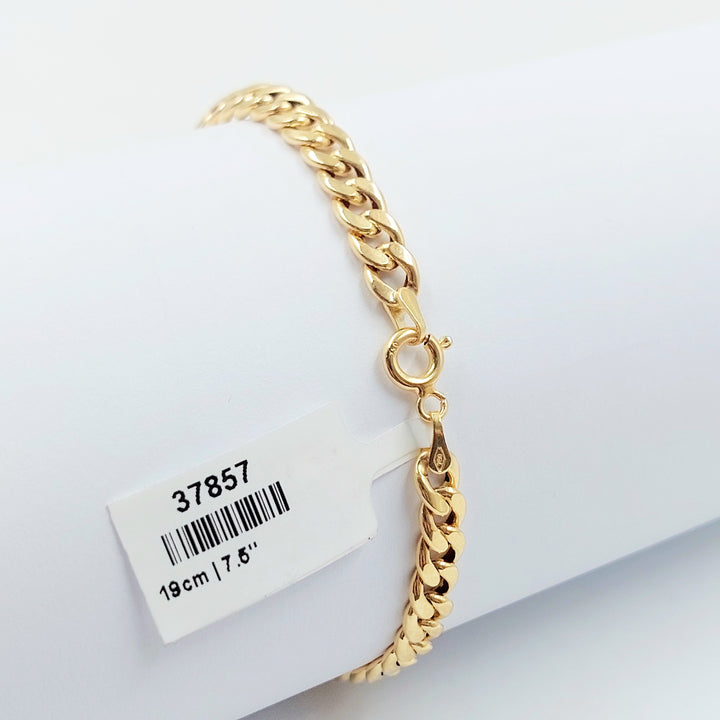 18K اسوارة جنزير مبسط-مجوهرات الشيخ سعيد-Saeed Jewelry 