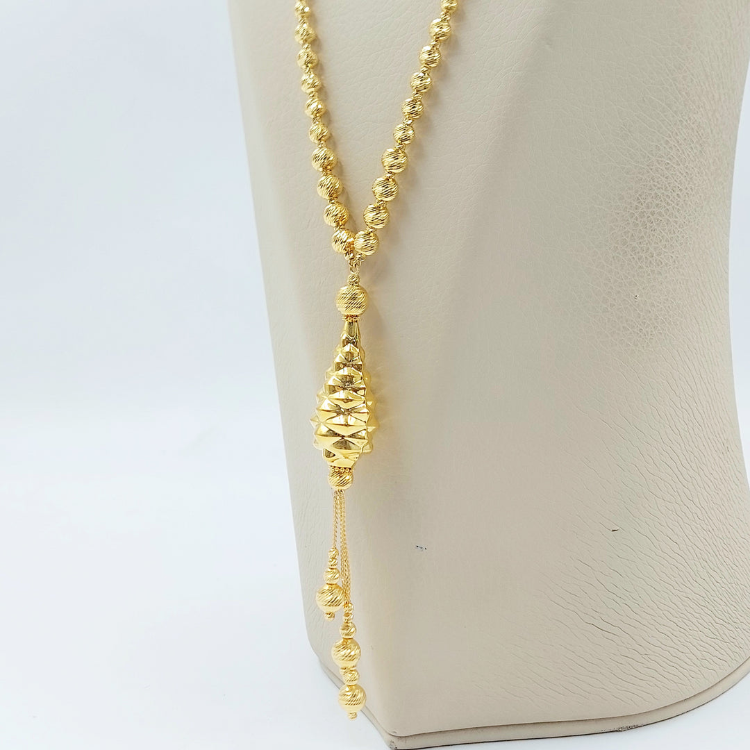 21K عقد مسبحة اكسترا-مجوهرات الشيخ سعيد-Saeed Jewelry 