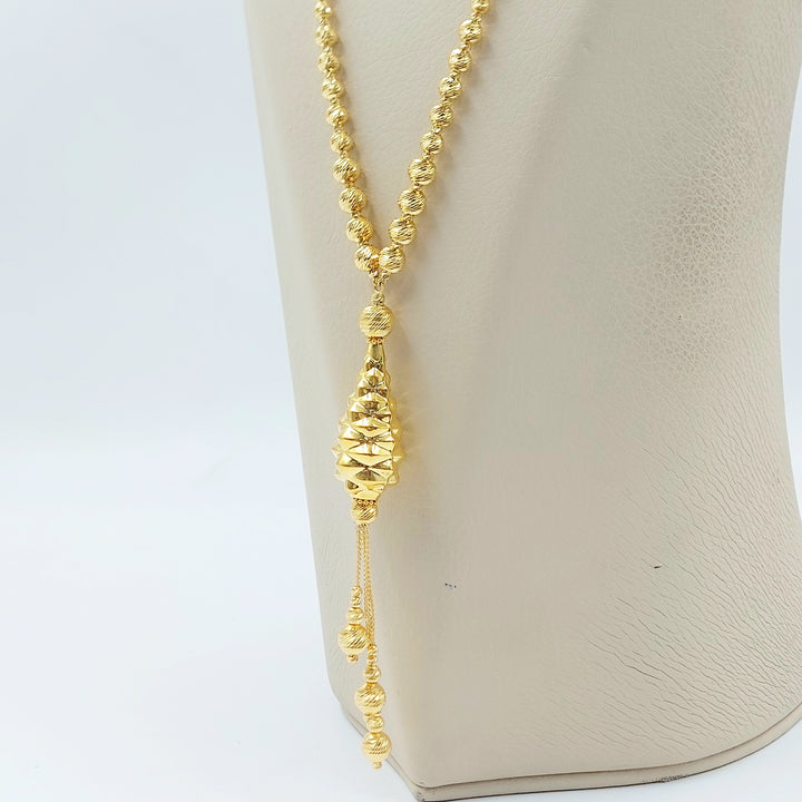21K عقد مسبحة اكسترا-مجوهرات الشيخ سعيد-Saeed Jewelry 