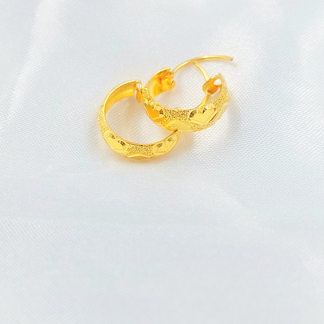 21K حلق ذبلة-مجوهرات الشيخ سعيد-Saeed Jewelry 