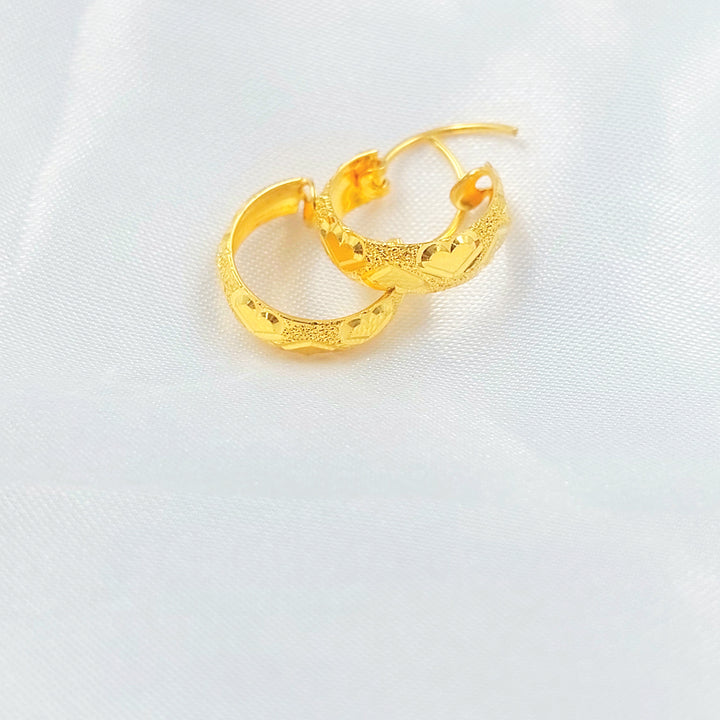 21K حلق ذبلة-مجوهرات الشيخ سعيد-Saeed Jewelry 
