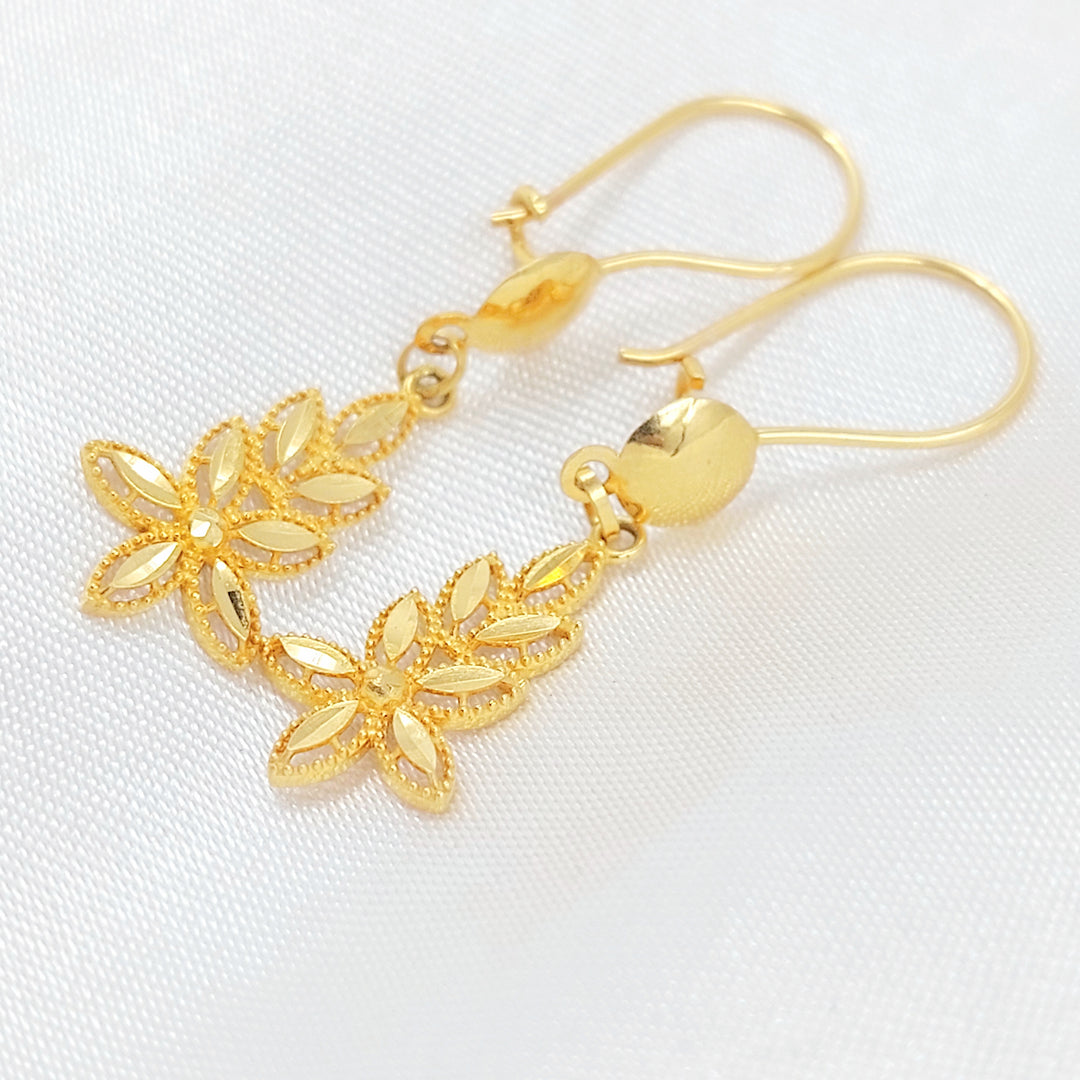 21K حلق شمس-مجوهرات الشيخ سعيد-Saeed Jewelry 