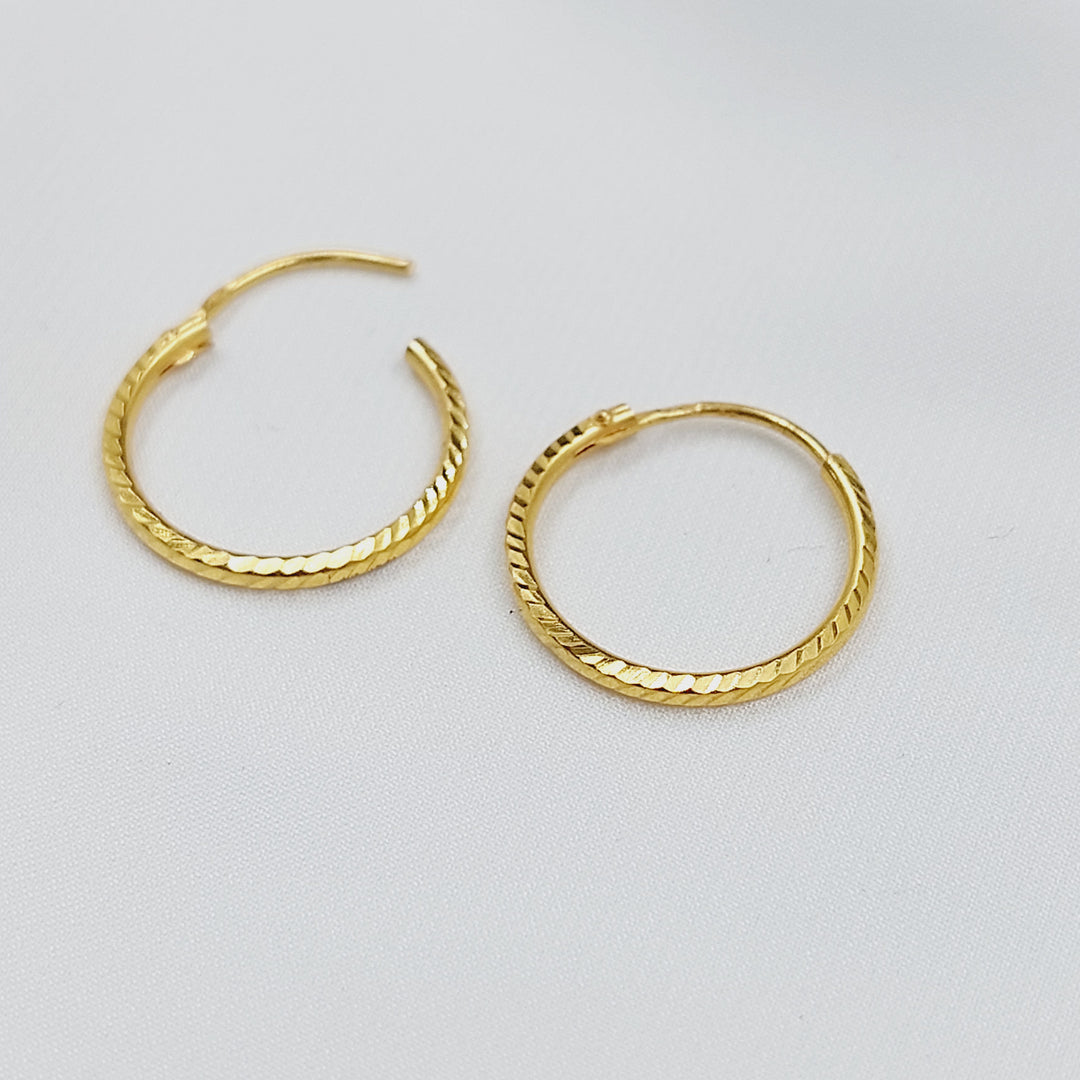 21K حلق ذبلة-مجوهرات الشيخ سعيد-Saeed Jewelry 