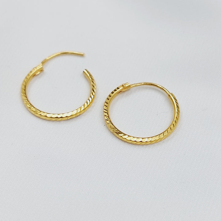 21K حلق ذبلة-مجوهرات الشيخ سعيد-Saeed Jewelry 