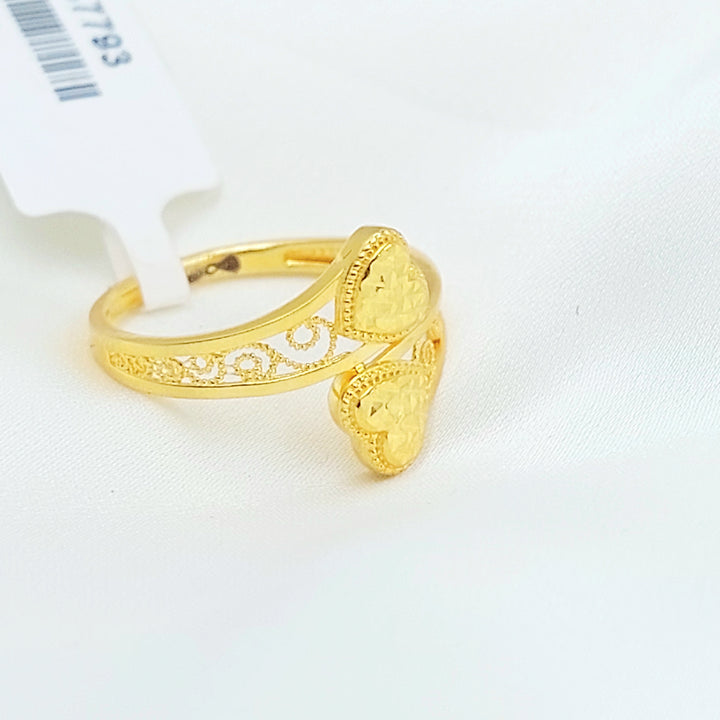 21K خاتم قلب اكسترا-مجوهرات الشيخ سعيد-Saeed Jewelry 