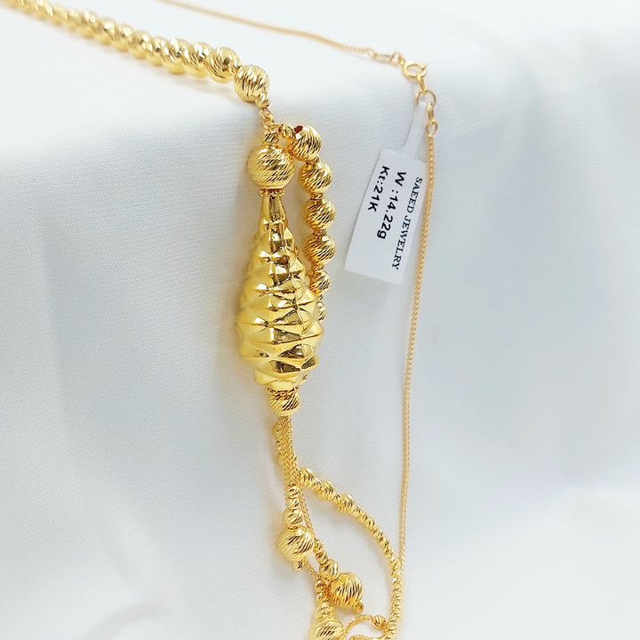 21K عقد مسبحة اكسترا-مجوهرات الشيخ سعيد-Saeed Jewelry 